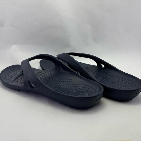 CROCS “Kandee II” Iconic Comfort Flip Flops Dark Blue Size Women’s 8 - Picture 11 of 12
